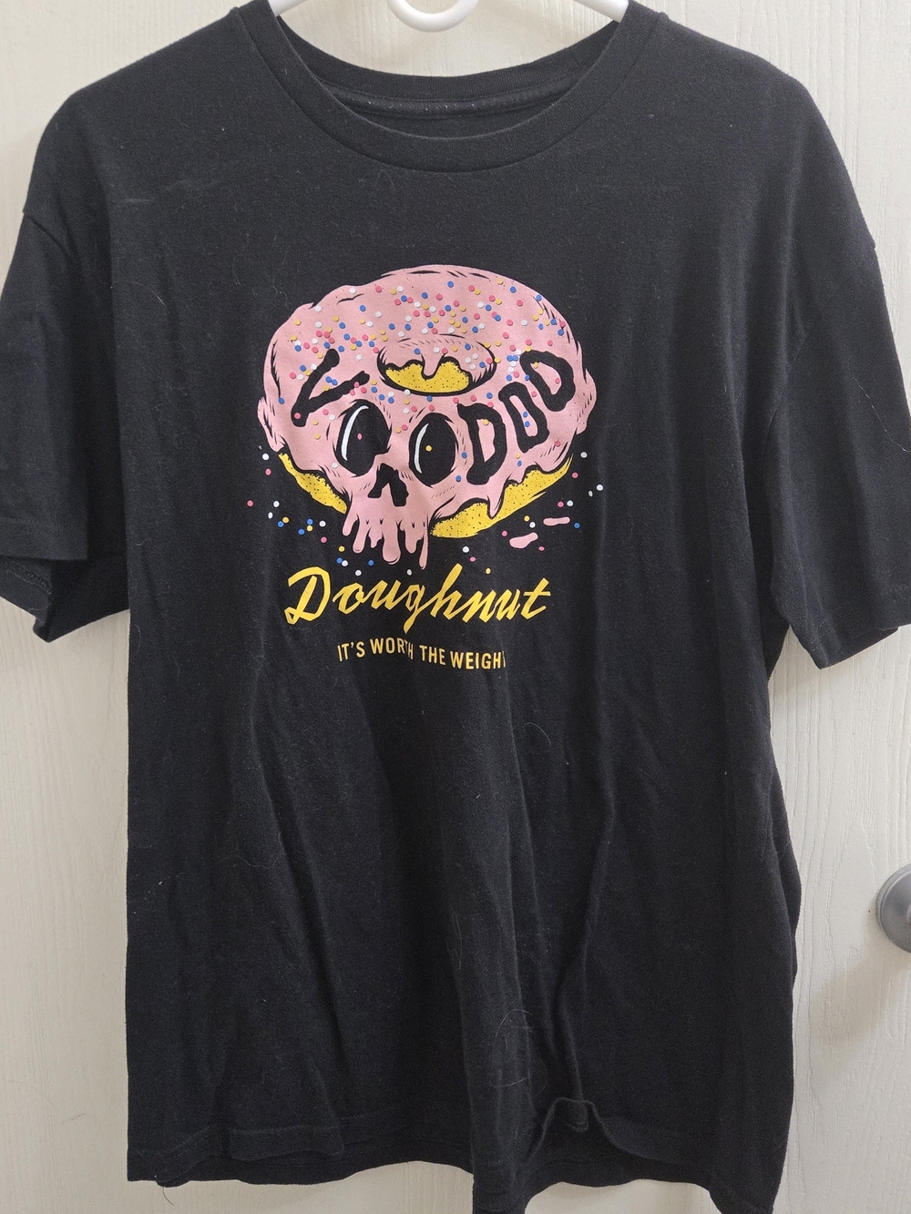 Voodoo Doughnut It's Worth The Weight Black Tee XL